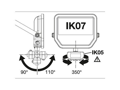 Foto van LED Bouwlamp 17W 4000K zwart + sensor LED Bouwlamp 17W 4000K zwart + sensor