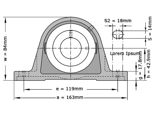 INA Lagerblok Staand PASE30 TV FA125.5 (30mm)