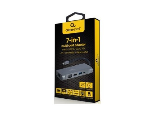USB-C 7-in-1 multi adapter USB-C dock 7-voudig