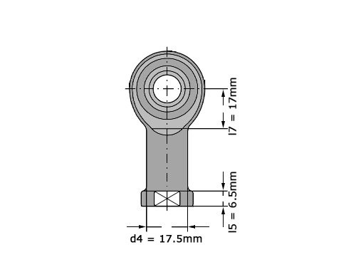 Foto van INA Stangkop GIKR12 PW (12x32x16mm) INA Stangkop GIKR12 PW (12x32x16mm)