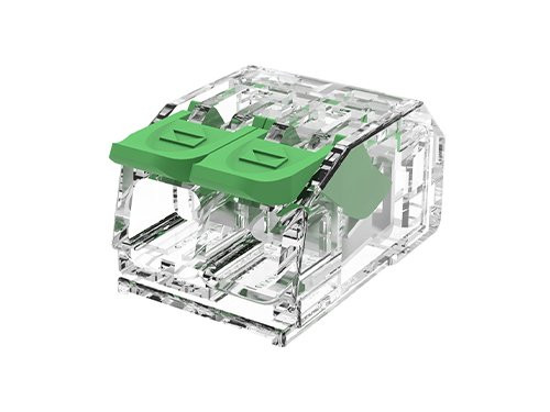 Foto van Lasklem hersluitbaar 2-voudig 0,2-4qmm doos(50) Lasklem hersluitbaar 2-voudig 0,2-4qmm doos(50)