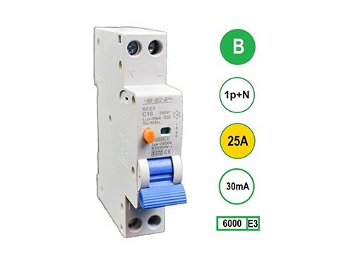 Aardlekautomaat 25A B kar 30mA 2P SEP