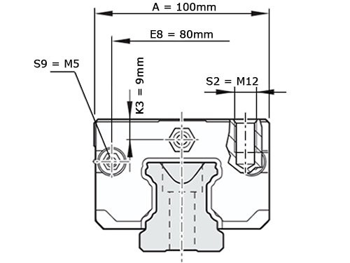 Bosch Rexroth Kogelwagen Koolstofstaal KWC-055-SLS-C0-H-2 Zonder Kogelketting
