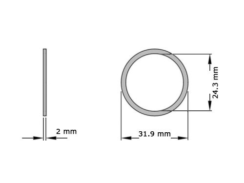 Ring Koper DIN 7603 24x32x2mm