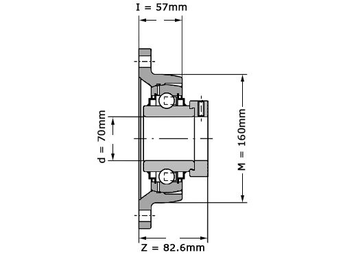 Foto van INA Lagerblok Ovaal RCJT70 (70mm) INA Lagerblok Ovaal RCJT70 (70mm)