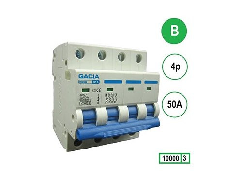 Installatieautomaat 50A B kar 4p GACIA