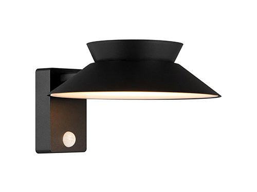 LED Solar wandlamp Justina 5W 3000K zwart IP44
