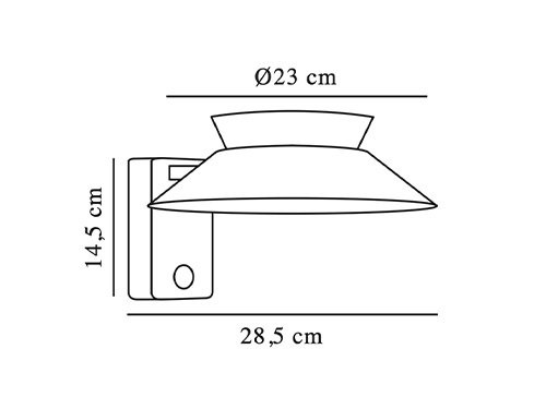 LED Solar wandlamp Justina 5W 3000K zwart IP44