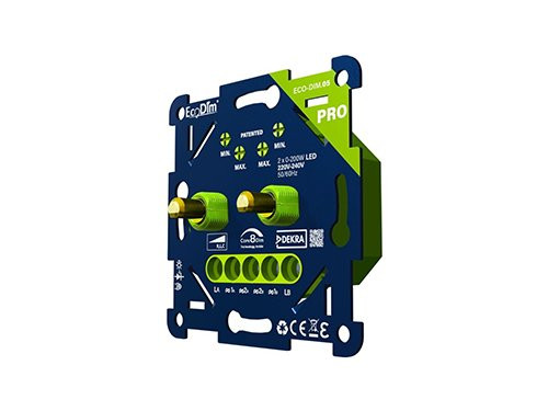 LED dimmer DUO 2-100W EcoDim PRO universeel