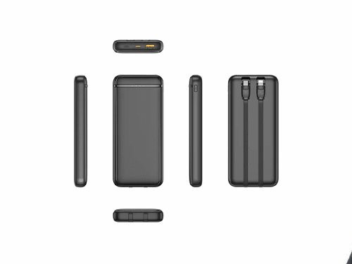 Foto van Powerbank 10.000mA zwart + led indicatie + 20W snelladen Powerbank 10.000mA zwart + led indicatie + 20W snelladen