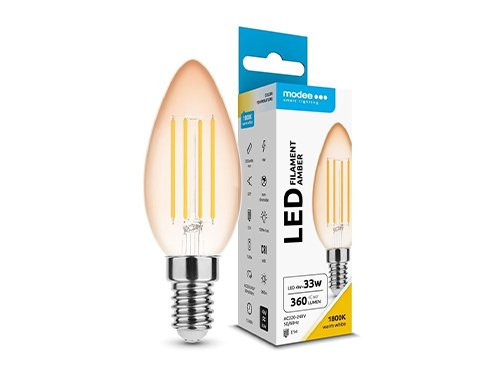 Modee LED kaars E14 4-33W 1800K filament amber
