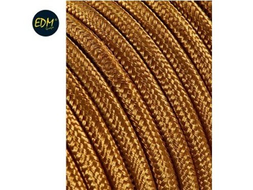 Omsponnen snoer 2x0,75qmm goud 5m