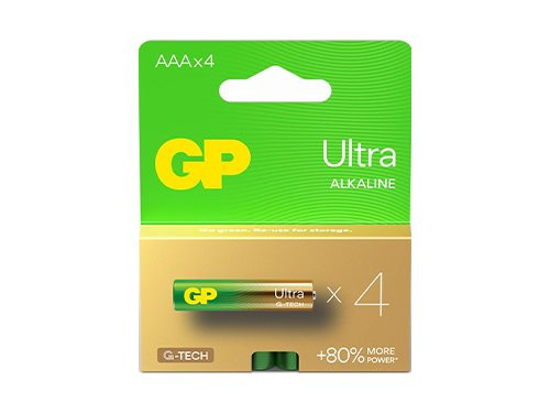 Foto van GP Ultra Alkaline batterij AAA blister(4) GP Ultra Alkaline batterij AAA blister(4)