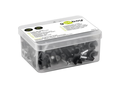 Kabelclip 5mm rond zwart box(100)