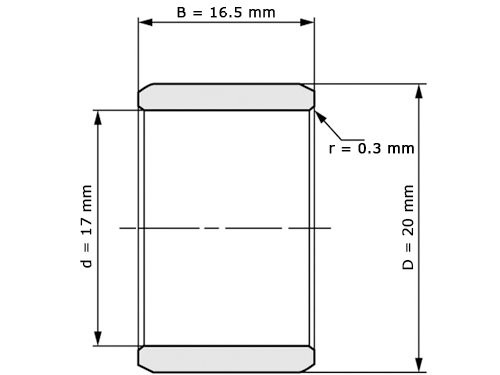 IBB Binnenring Naaldhulslager IR 17X20X16,5 