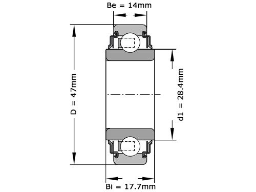 INA Insert Lager 204 KRR (20x47x17.7mm)
