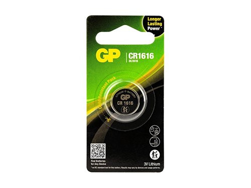 Foto van GP CR1616 lithium knoopcel batterij 3V blister(1) GP CR1616 lithium knoopcel batterij 3V blister(1)
