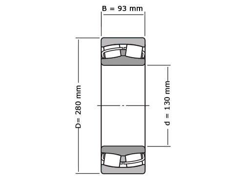 FAG Tonlager Zelfinstellend 22326 Cilindrisch E1A XL MA T41A C3 (130x280x93mm)