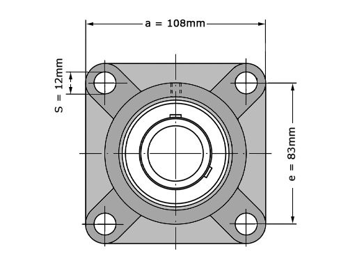 Foto van FAG Lagerblok Vierkant UCF206-19 J7 (30.16mm) FAG Lagerblok Vierkant UCF206-19 J7 (30.16mm)
