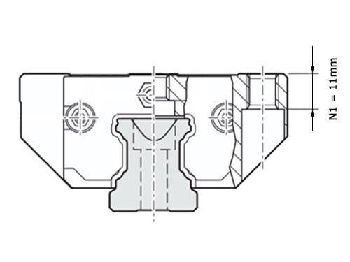 Bosch Rexroth Kogelwagen Koolstofstaal KWD-030-FLS-C1-P-1 Met Kogelketting