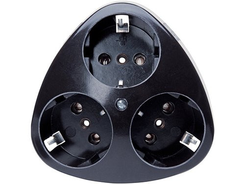 Kopp ZWART opbouw stopcontact wcd RA drievoudig