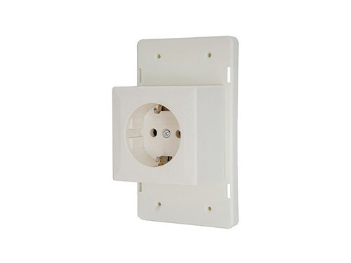 Deksel met stopcontact RA voor lasdoos creme POWER