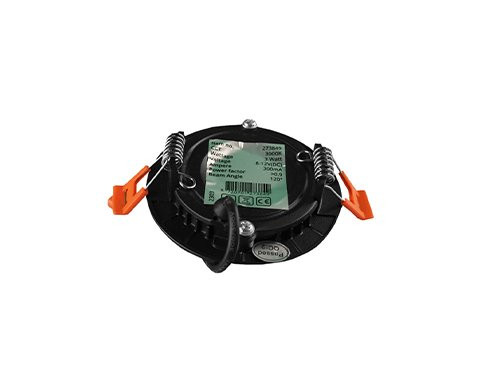 Foto van LED panel downlight 3W 4000K incl. driver zwart LED panel downlight 3W 4000K incl. driver zwart