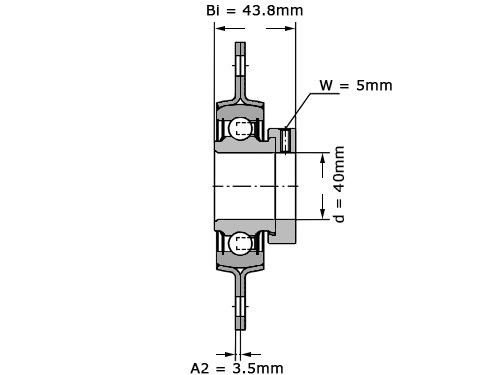 INA Lagerblok Plaatstaal Ovaal RAT40 XL (40mm)