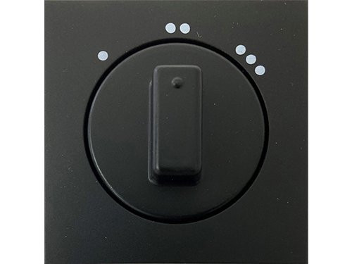 Foto van Kopp HK07 PURE mat zwart afdekplaat+knop 3-standen schakelaar Kopp HK07 PURE mat zwart afdekplaat+knop 3-standen schakelaar