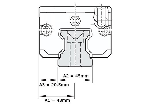 Bosch Rexroth Kogelwagen Koolstofstaal KWD-045-SNH-C2-H-1 Zonder Kogelketting