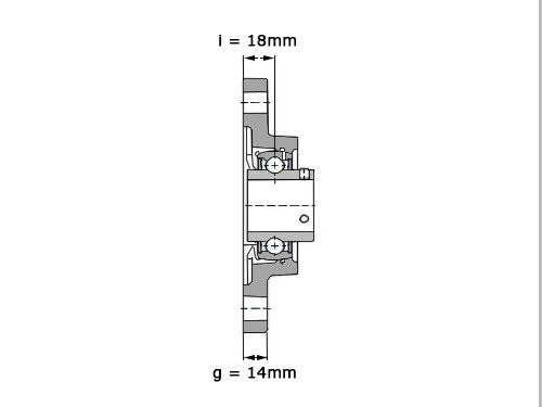 SNR Lagerblok Ovaal UCFA206 (30mm)
