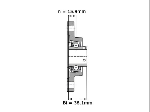 SNR Lagerblok Ovaal UCFA206 (30mm)
