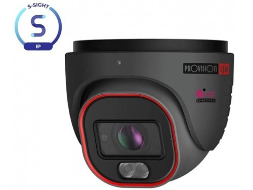 IP Camera dome 4Mpix 12V IR-led 2.8-12mm M-zoom VF ZWART