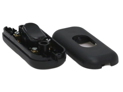 Snoerschakelaar zwart 3A