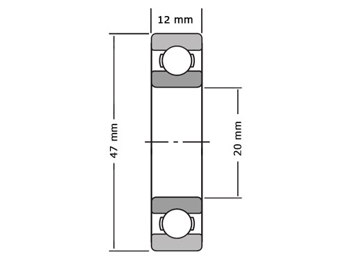 NTN Kogellager 6204 Smal (20x47x12mm)