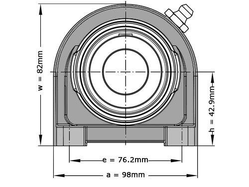 INA Lagerblok Staand LSHE30 N (30mm)