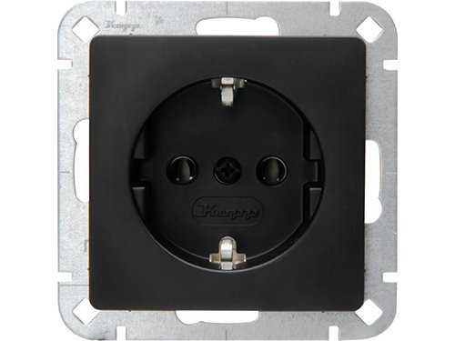 Kopp HK05 mat zwart inbouw stopcontact wcd RA
