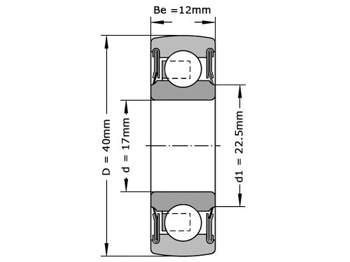 Foto van INA Insert Lager 203 NPP B (17x40x12mm) INA Insert Lager 203 NPP B (17x40x12mm)