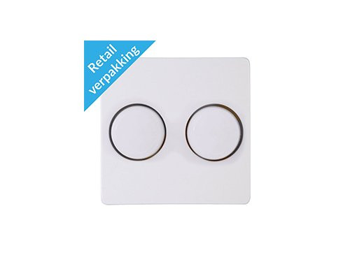 Verpakt Kopp Paris arctic wit afdekplaat + knop DUO dimmer
