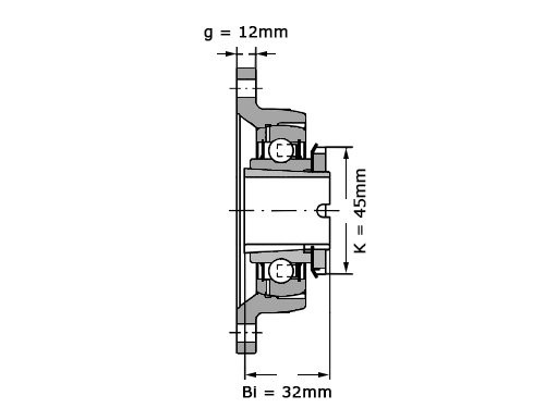 Foto van INA Lagerblok Ovaal RCJTA30 N (30mm) INA Lagerblok Ovaal RCJTA30 N (30mm)