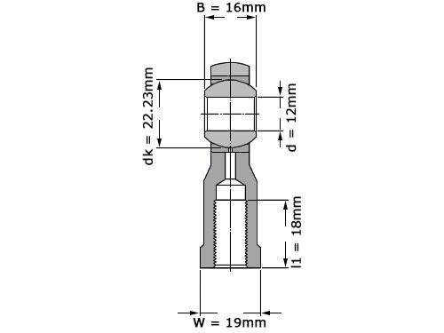 Foto van SKF Stangkop SIKAC12 M (12x33x16mm) SKF Stangkop SIKAC12 M (12x33x16mm)