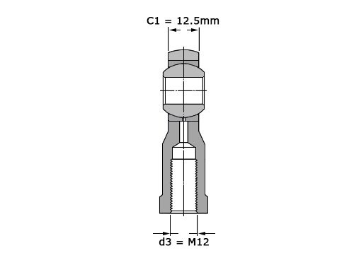 Foto van SKF Stangkop SIKAC12 M (12x33x16mm) SKF Stangkop SIKAC12 M (12x33x16mm)