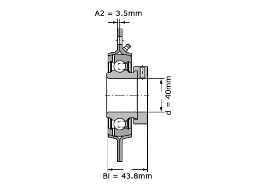 INA Lagerblok Plaatstaal Rond GRA40 (40mm)
