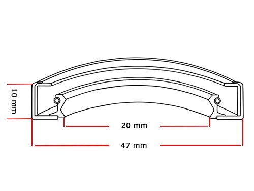 Foto van SKF Oliekeerring 20x47x10 HSMA10 RG SKF Oliekeerring 20x47x10 HSMA10 RG