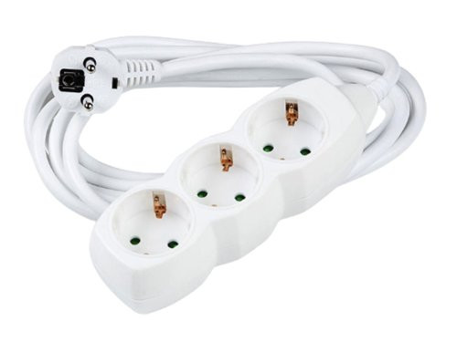 TCD RA 3-voudig 1,5m snoer wit