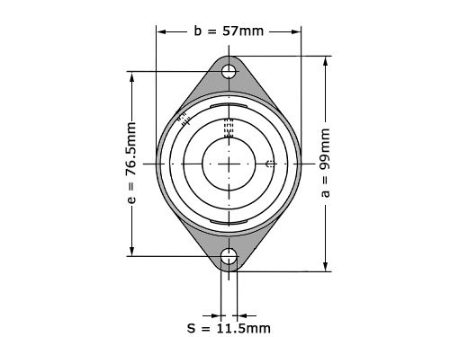 Foto van INA Lagerblok Ovaal RCJTY12 (12mm) INA Lagerblok Ovaal RCJTY12 (12mm)