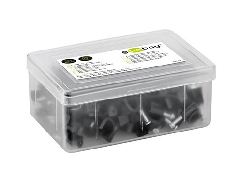 Kabelclip 12mm rond zwart box(100)