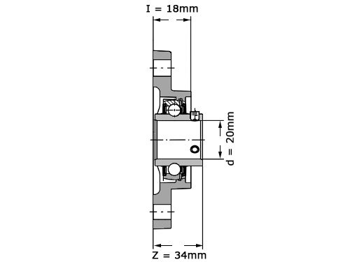 INA Lagerblok Ovaal PSFT20 (20mm)