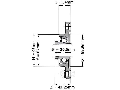 SKF Lagerblok Ovaal FYTJ35 KF (30mm)
