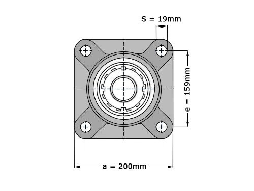 Foto van SNR Lagerblok Vierkant UKF215H (65mm) SNR Lagerblok Vierkant UKF215H (65mm)